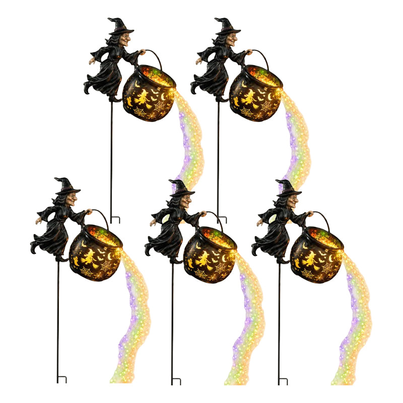 Halloween Witch Cauldron Garden Light