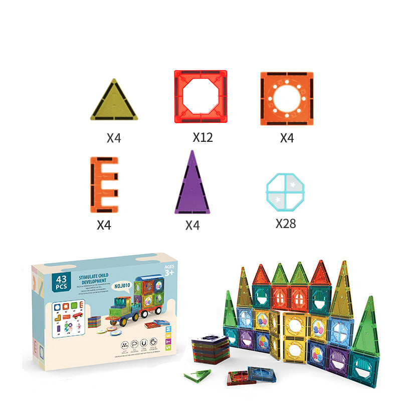 Early childhood education magnetic building blocks