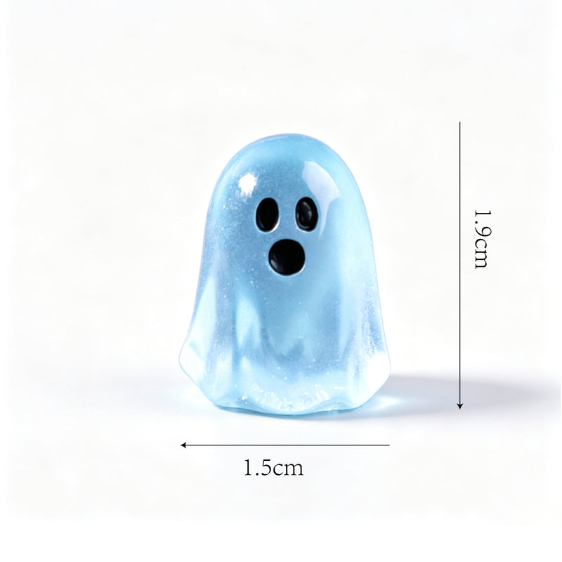 Glow In Dark Cute Ghost Resin Bead Set