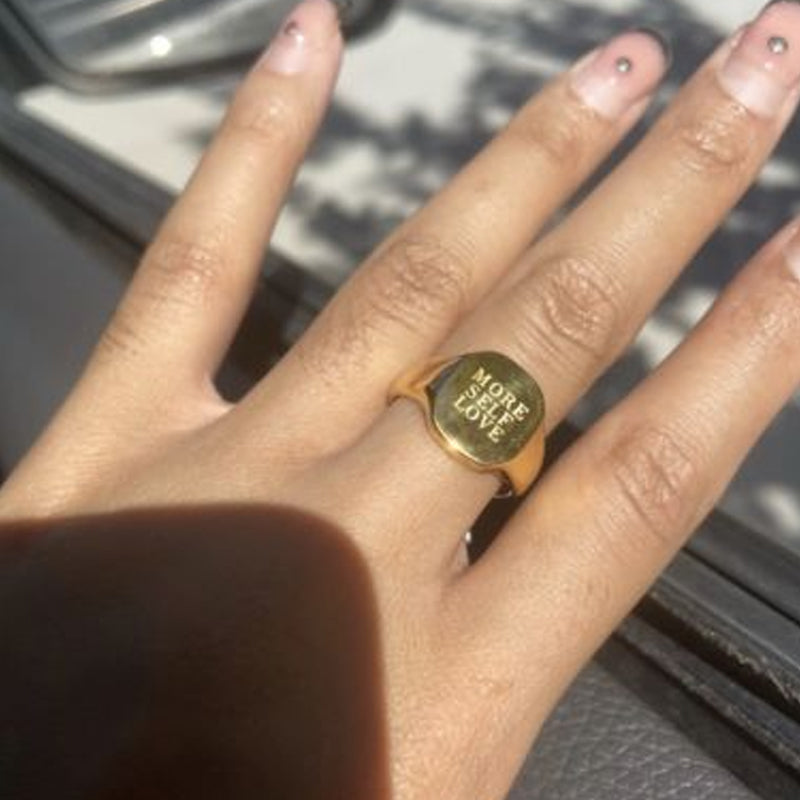 Alphabet Gold Ring