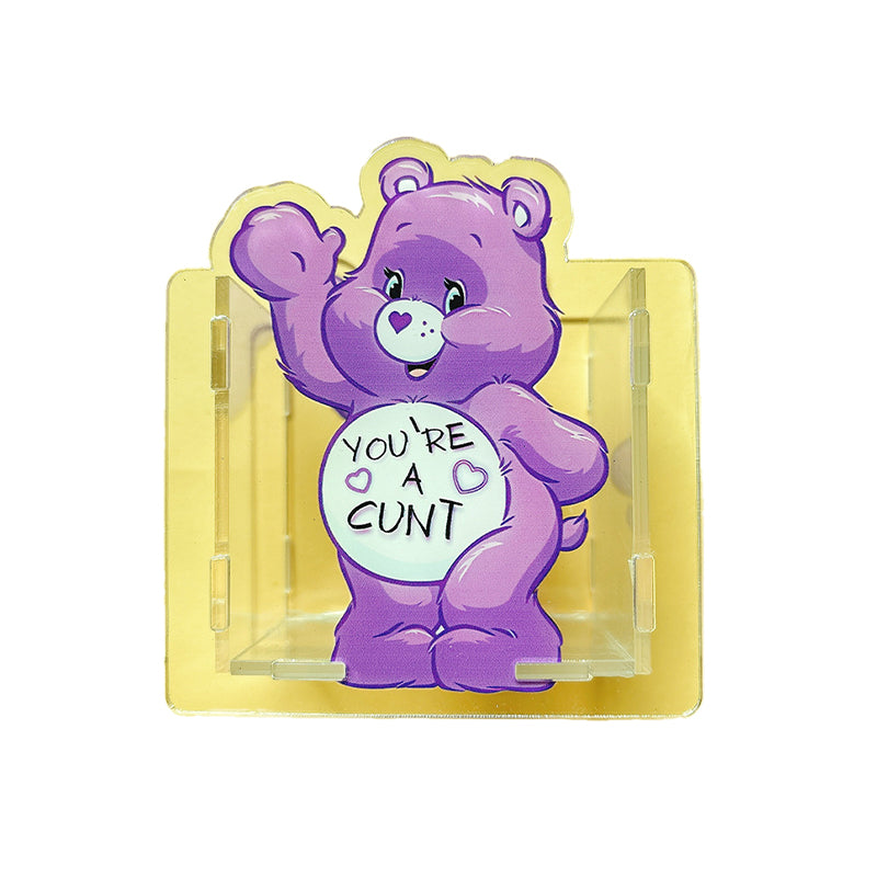 Dirty Words Rainbow Bear Acrylic Pen Holder