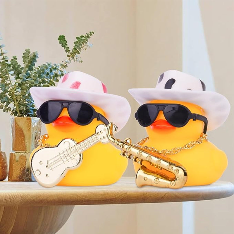 FUN RUBBER DUCK DASHBOARD DECORATION, 15 pcs