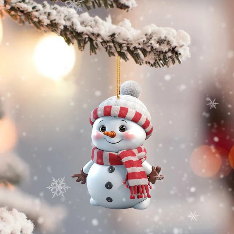 Acrylic Snowman Stacked Christmas Ornaments