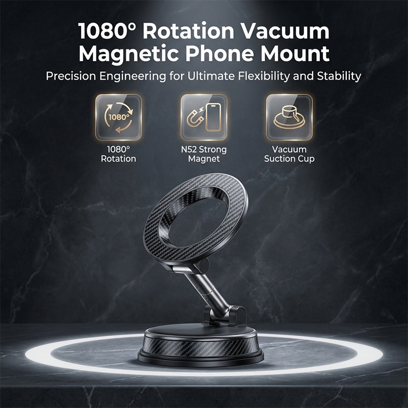 FlexiLock 1080° Magnetic Vacuum Car Phone Mount
