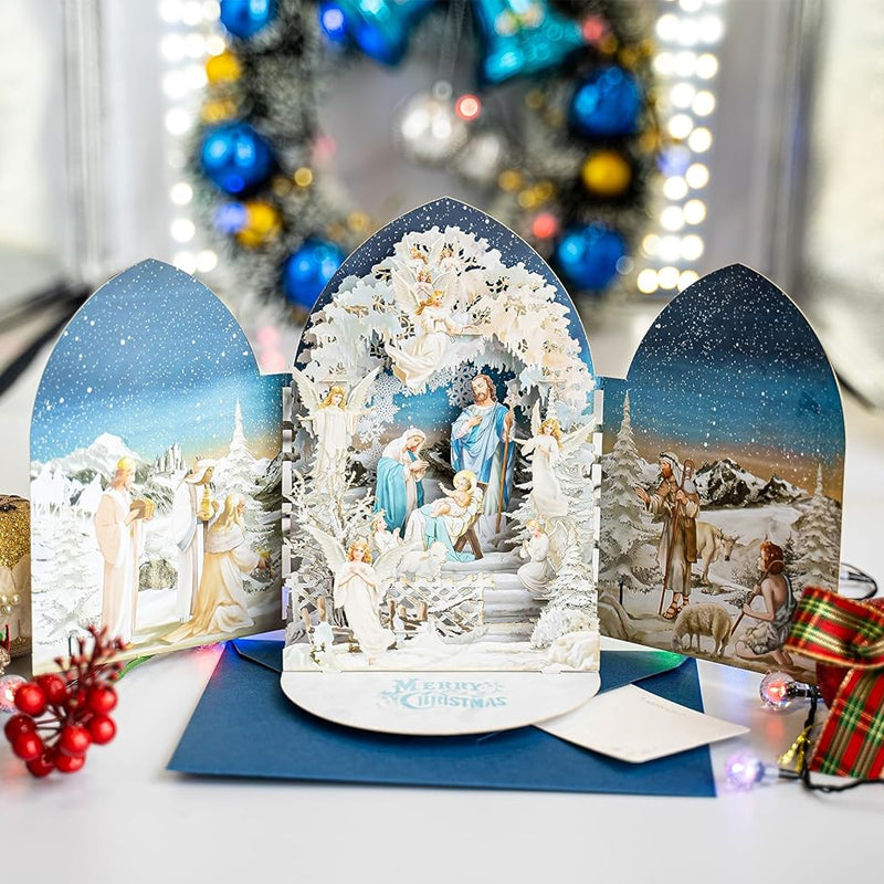 Christmas birth scene greeting card