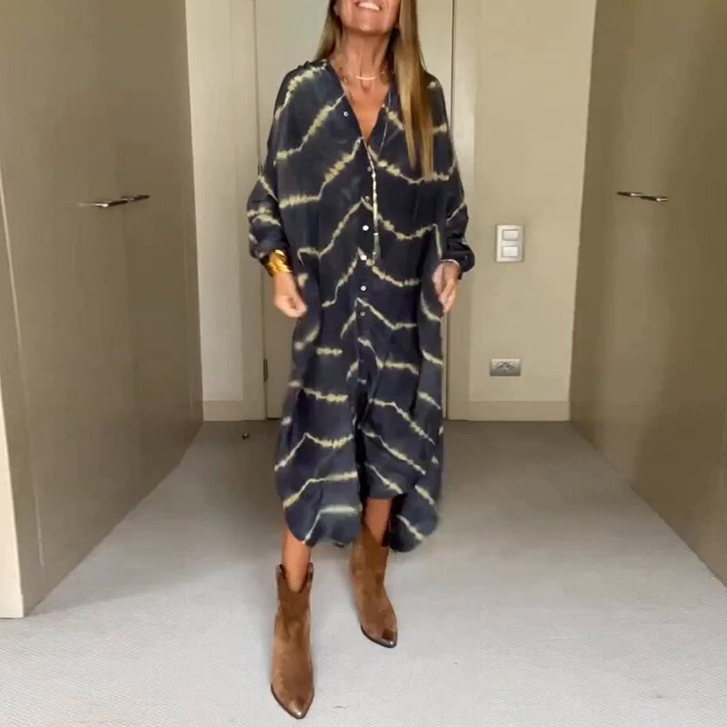 Loose V-neck Dress