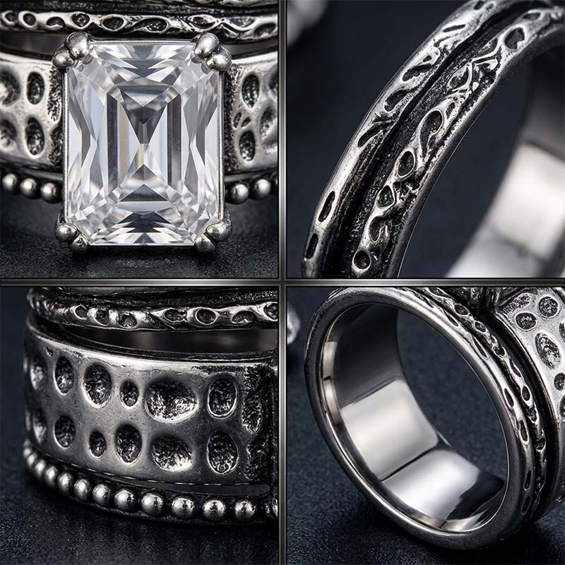 Bold Wide-Face Zircon Statement Ring