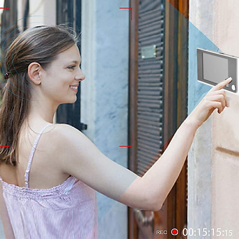 Digital Doorbell LCD 120 Degree Eye Electronic Peephole Doorbell