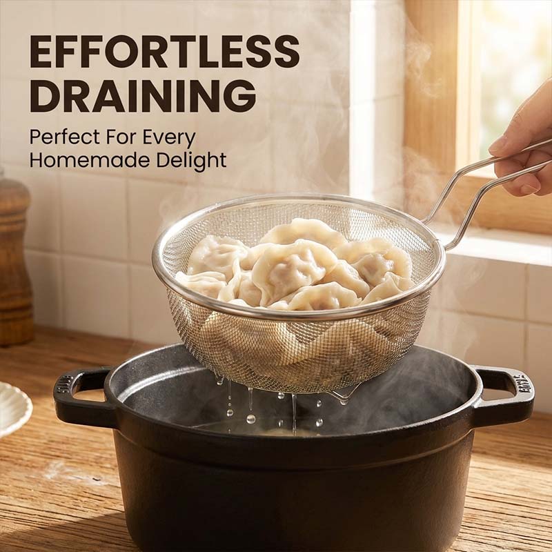 Sturdy Stainless Steel Mesh Strainer Basket