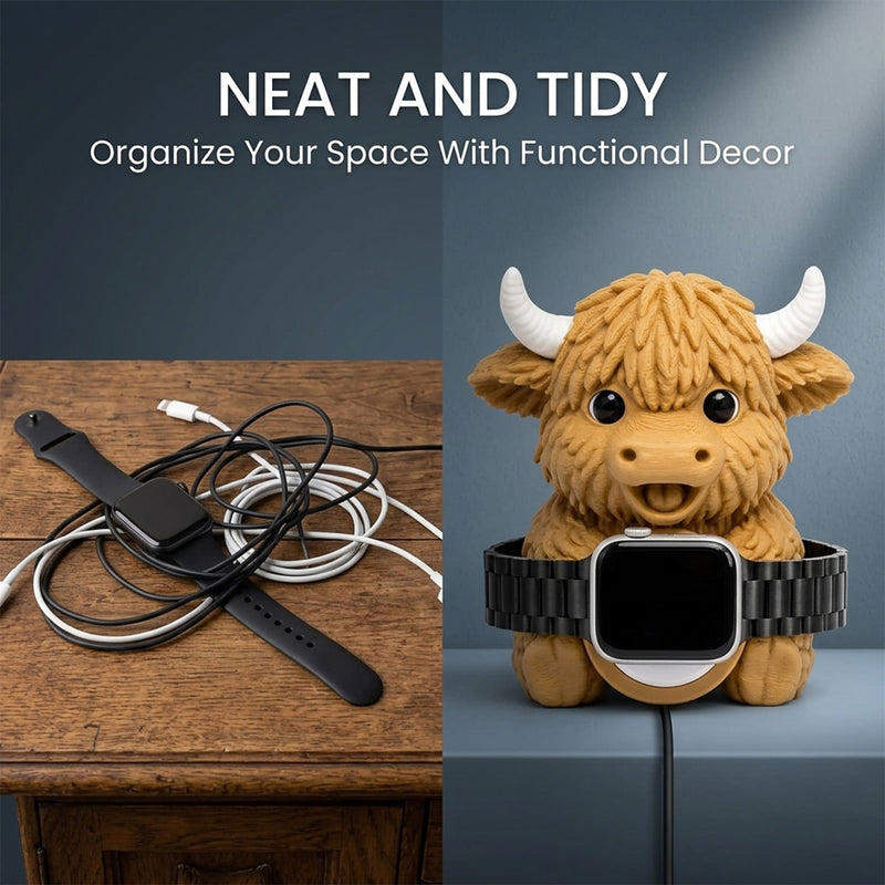 Highland Cow Apple Watch Stand Holder