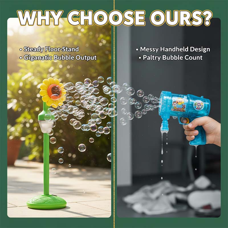 Sunflower Bubble Machine with Remote Control