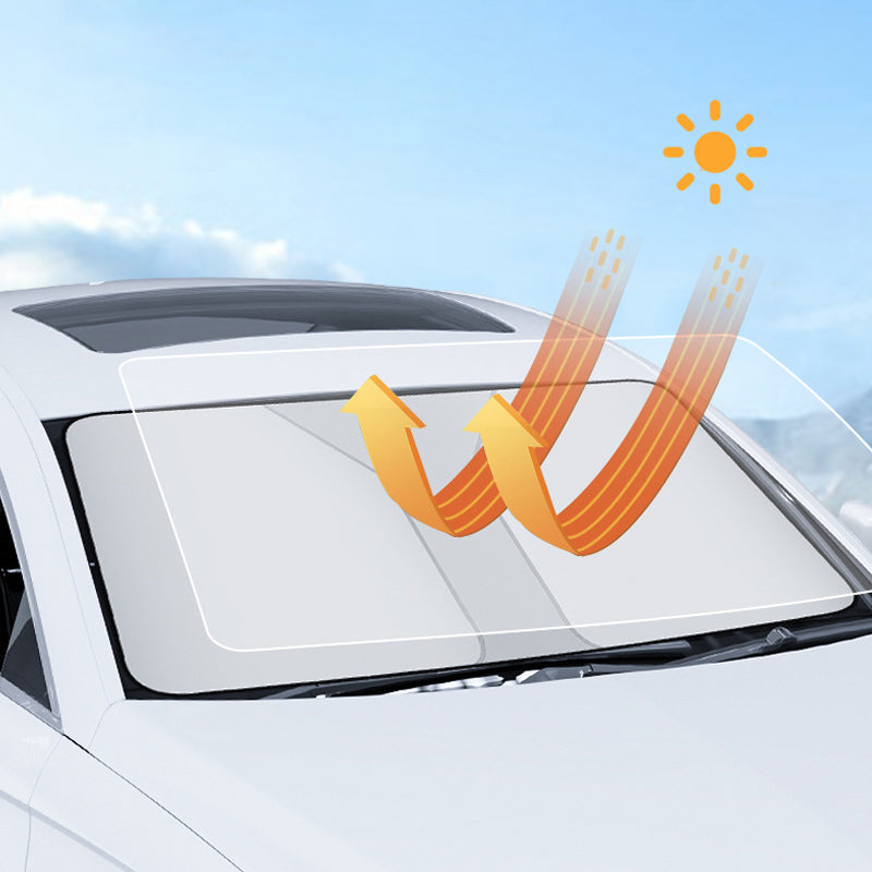 Titanium Silver Thickened Car Windshield Sun Shade