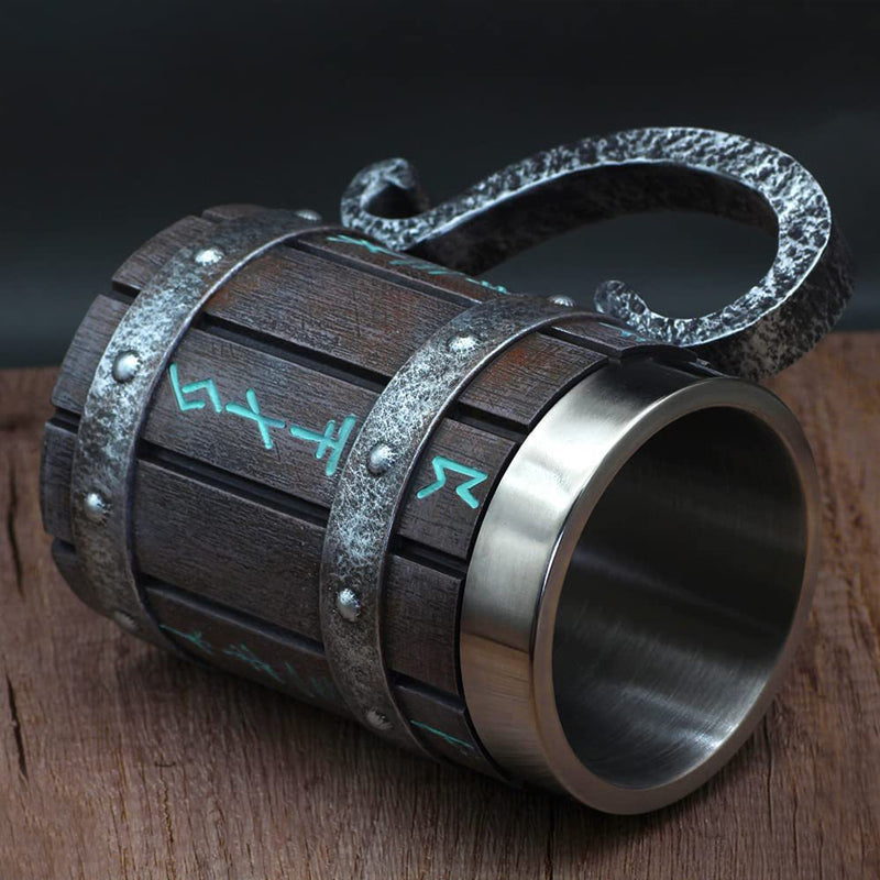 Wooden Barrel Beer Mug