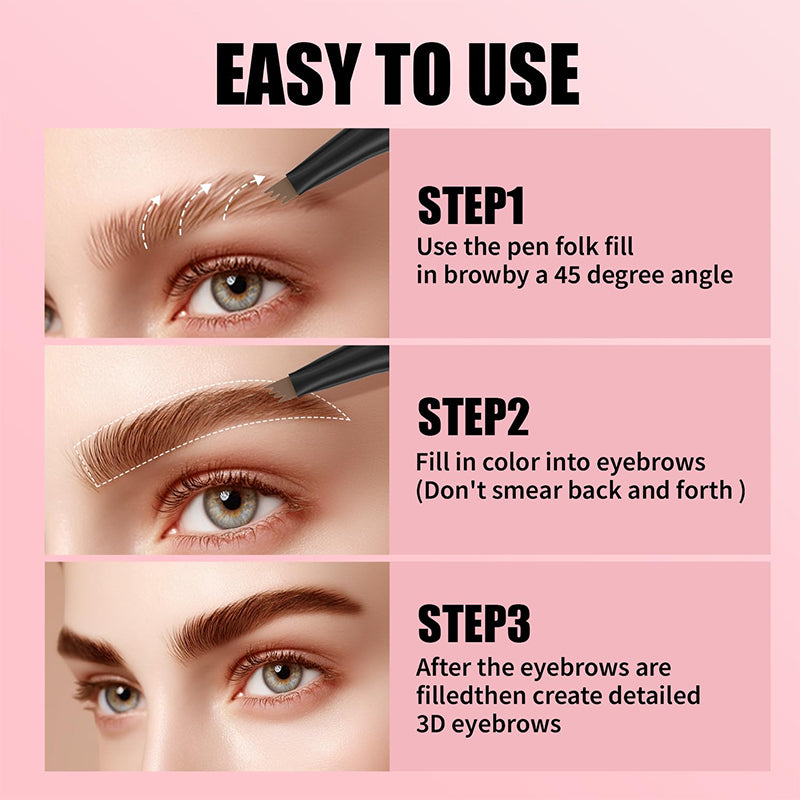 Four-claw liquid eyebrow pencil