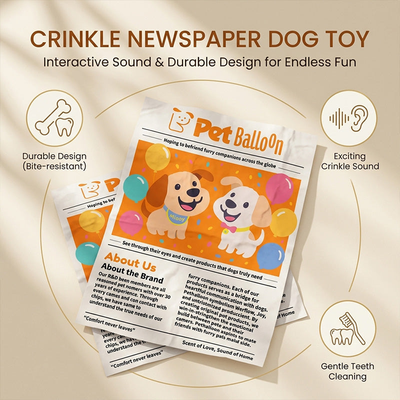 Interactive pet newspaper toy
