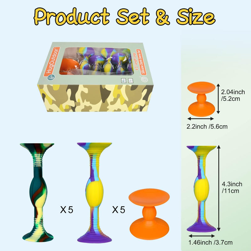 HugOutdoor 10Pcs Colour Suction Cup Darts
