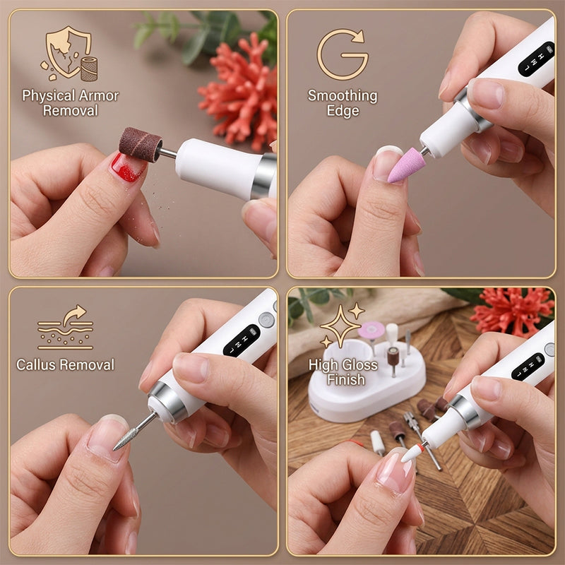 Portable Rechargeable Electric Nail Drill Kit