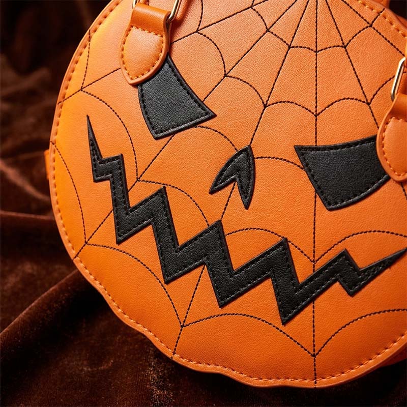Halloween Pumpkin Color-Block Shoulder Bag