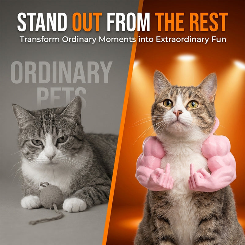Funny Cat Muscle Arms Toy