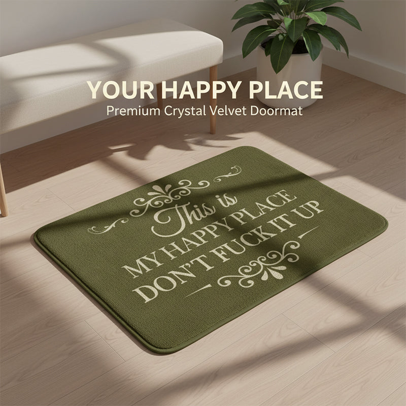 American-Style Retro Crystal Velvet Floor Mat