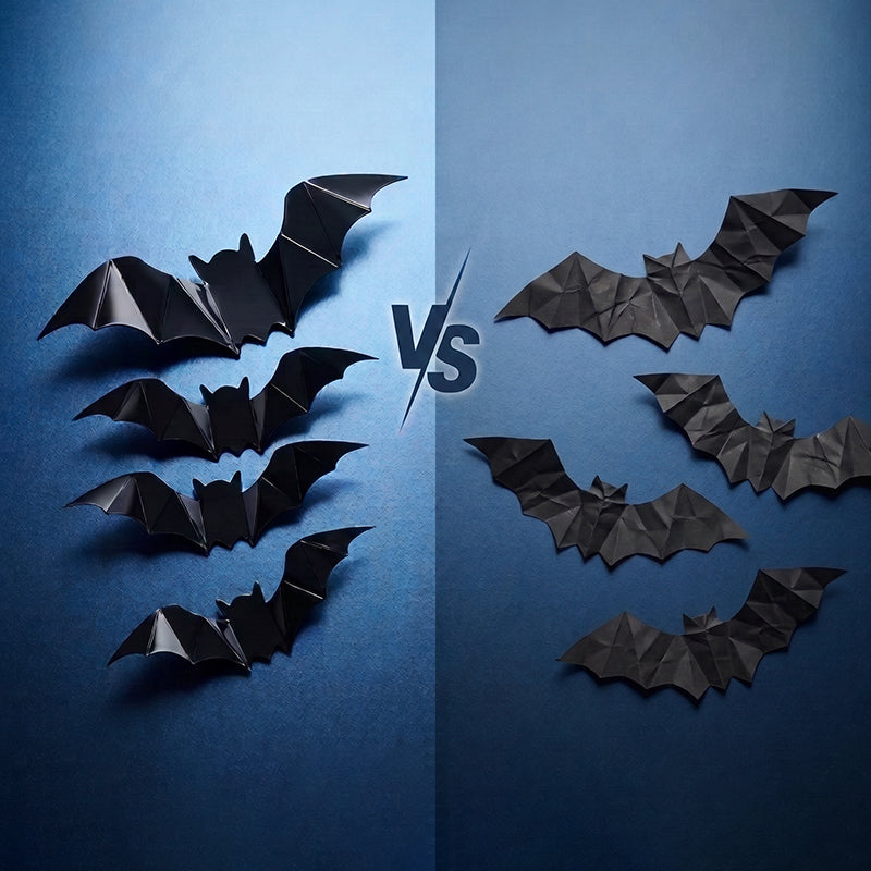 3D Halloween Bat LED Wall Decor Set