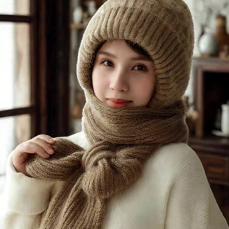 🎄Winter Versatile Knitted Hooded Scarf for Women