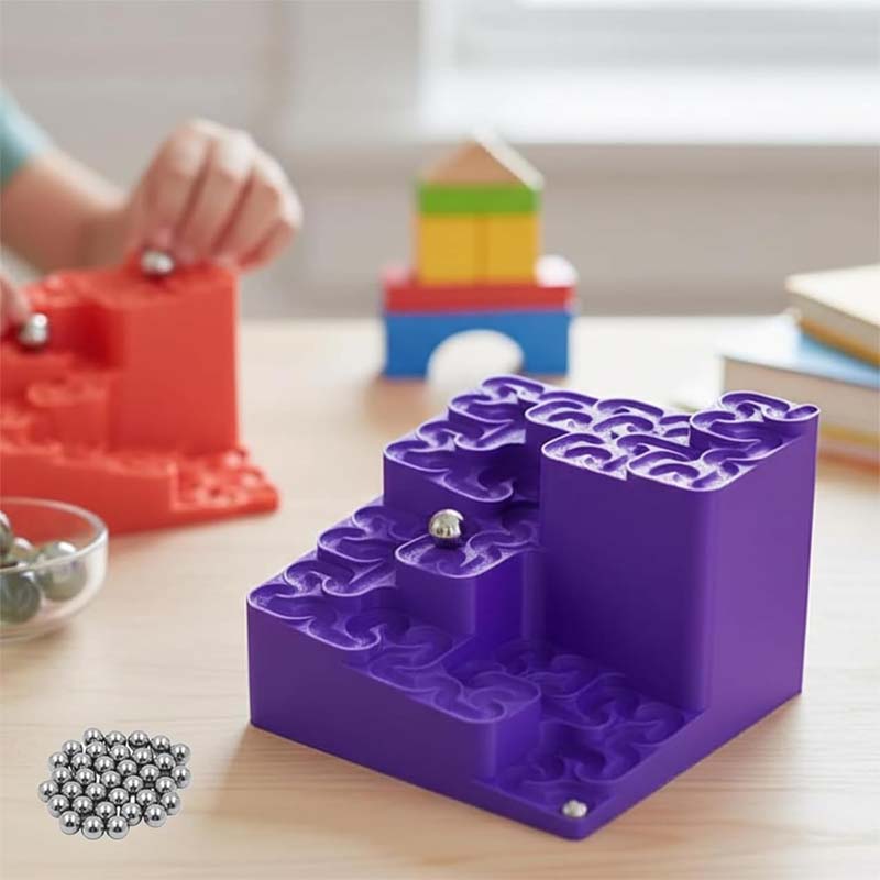 3D Printed Hilbert Curve Marble Run