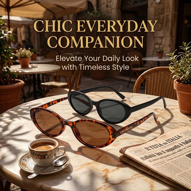 Small frame oval sunglasses