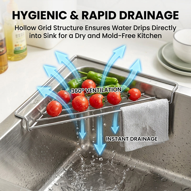 Triangular Stainless Steel Draining Rack
