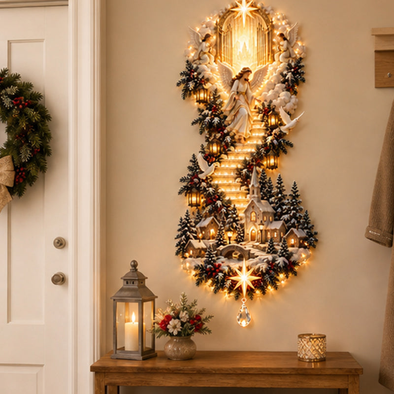 Jesus Light of Heaven Christmas Wall Hanging