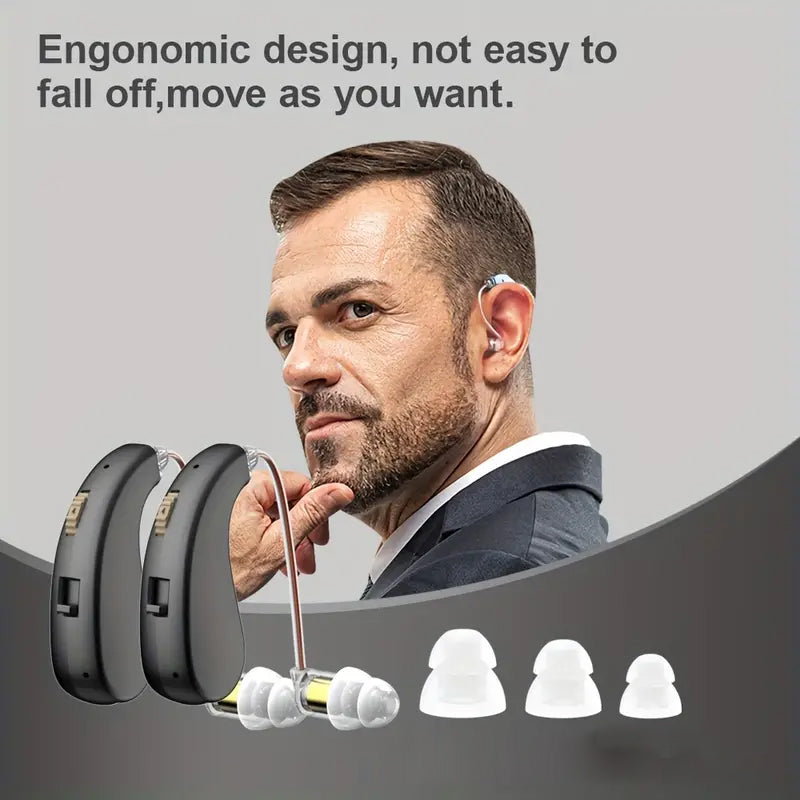 USB Rechargeable Bluetooth Hearing Aid Headphones