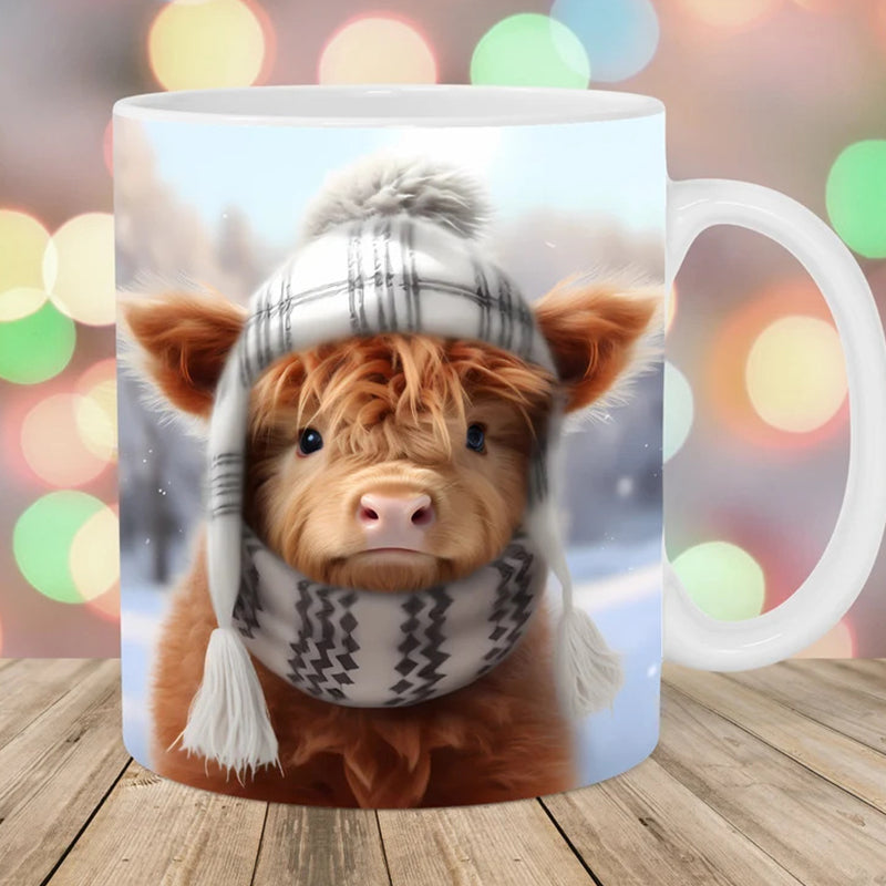 Highland Cow Ceramic Coffee Mug