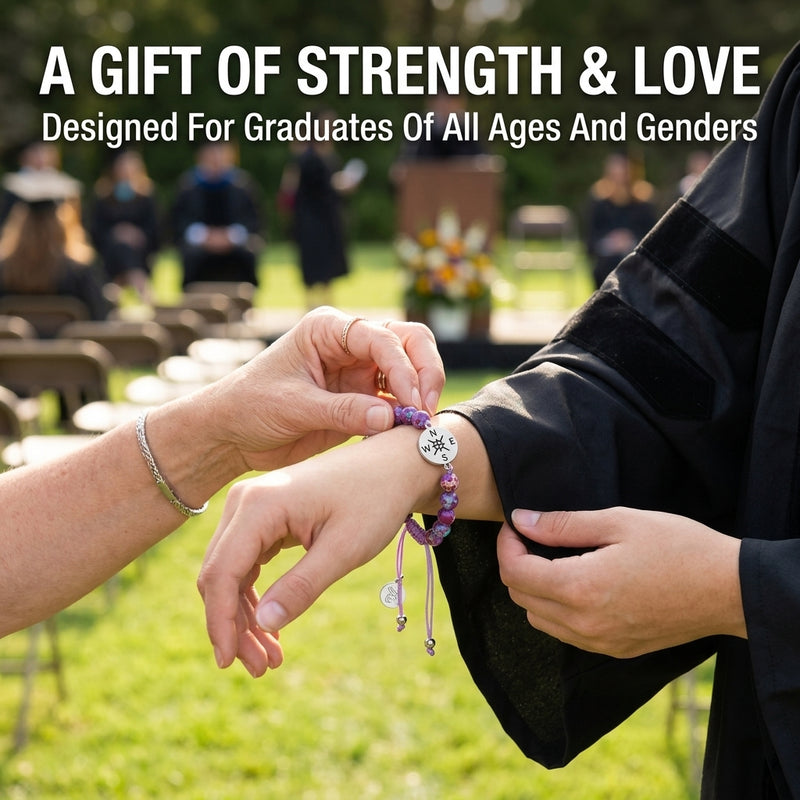 Inspirational compass bracelet graduation gift