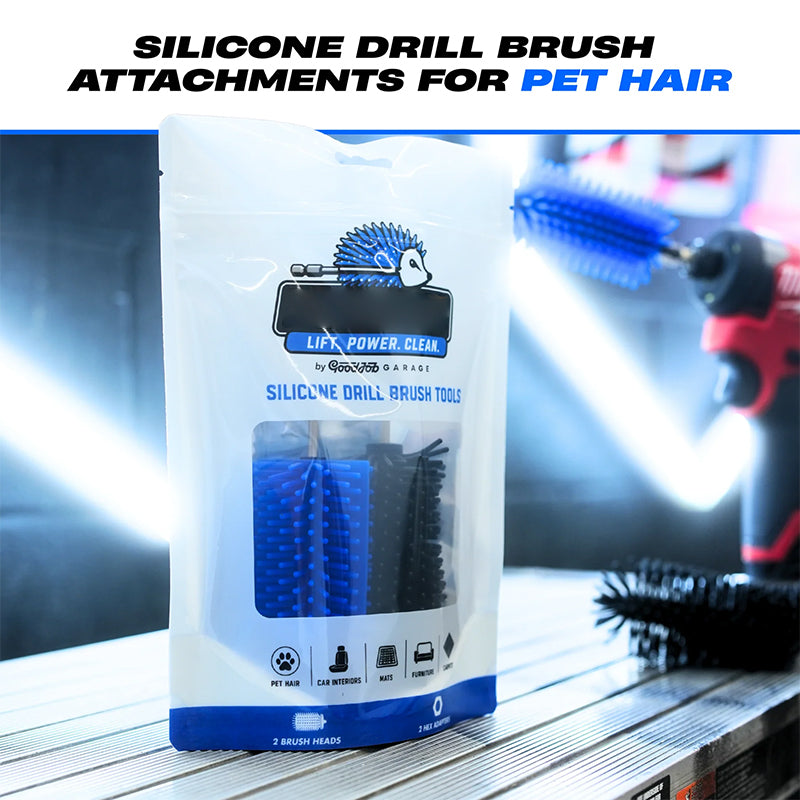 Silicone Pet Hair Drill Brush Set