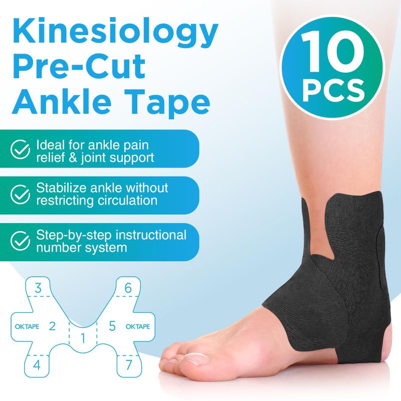 Pre-cut ankle muscle wrap