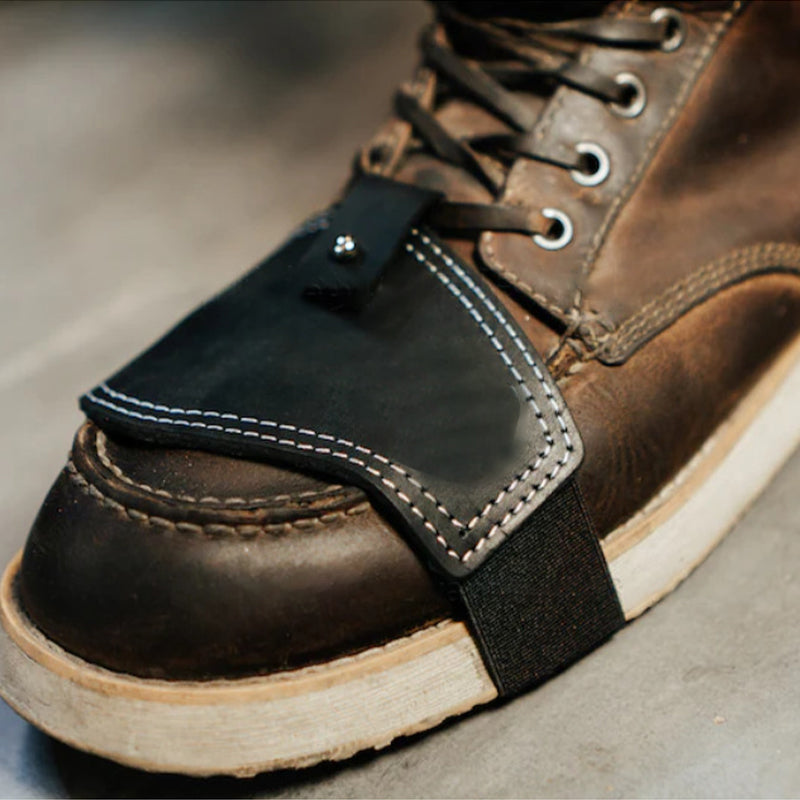 Great Motorcycle Shoe Protector-Leather Motorcycle shifter boot protector