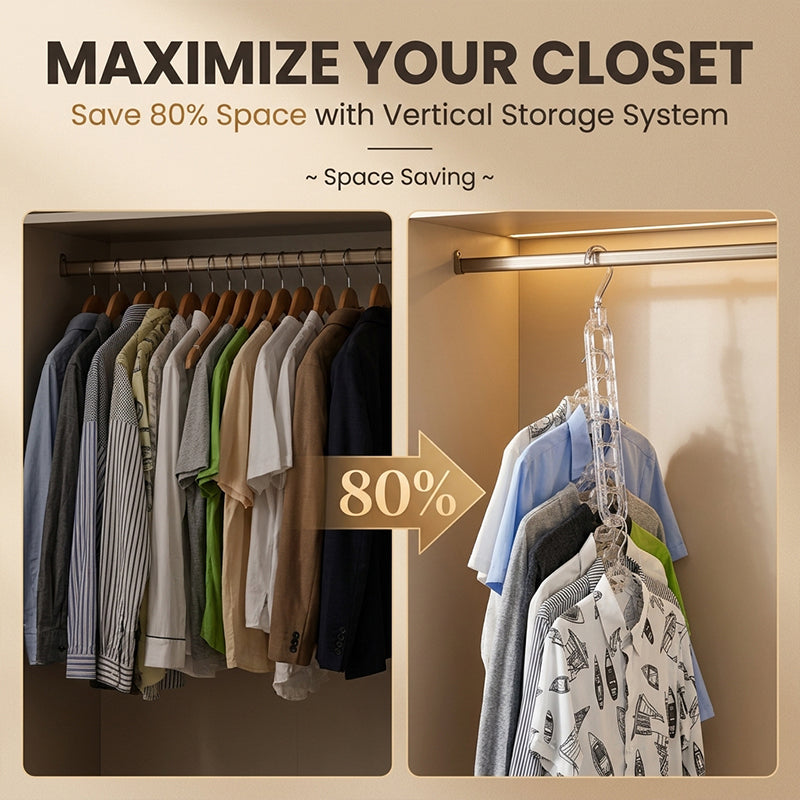 9-Hole Multi-Functional Clothes Hanger