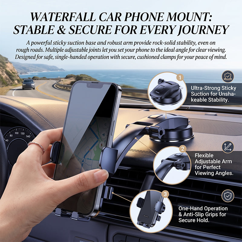 Waterfall Suction Car Mount