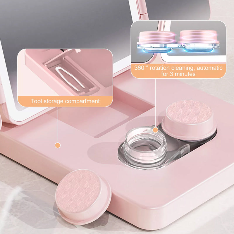 Rechargeable Folding LED Makeup Mirror