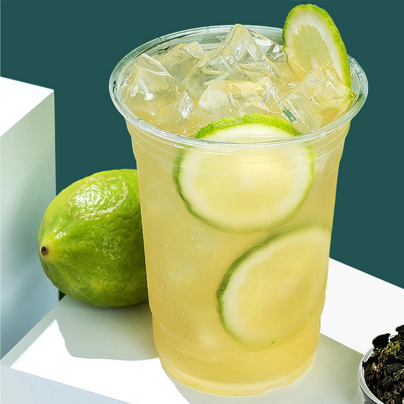 Clear Plastic Cups with Flat Lids