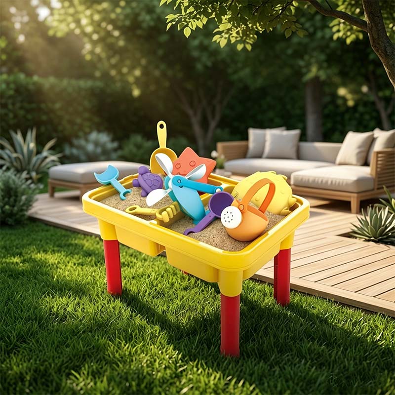 Kids Indoor & Outdoor Beach Water Table Playset – 15-Piece Set