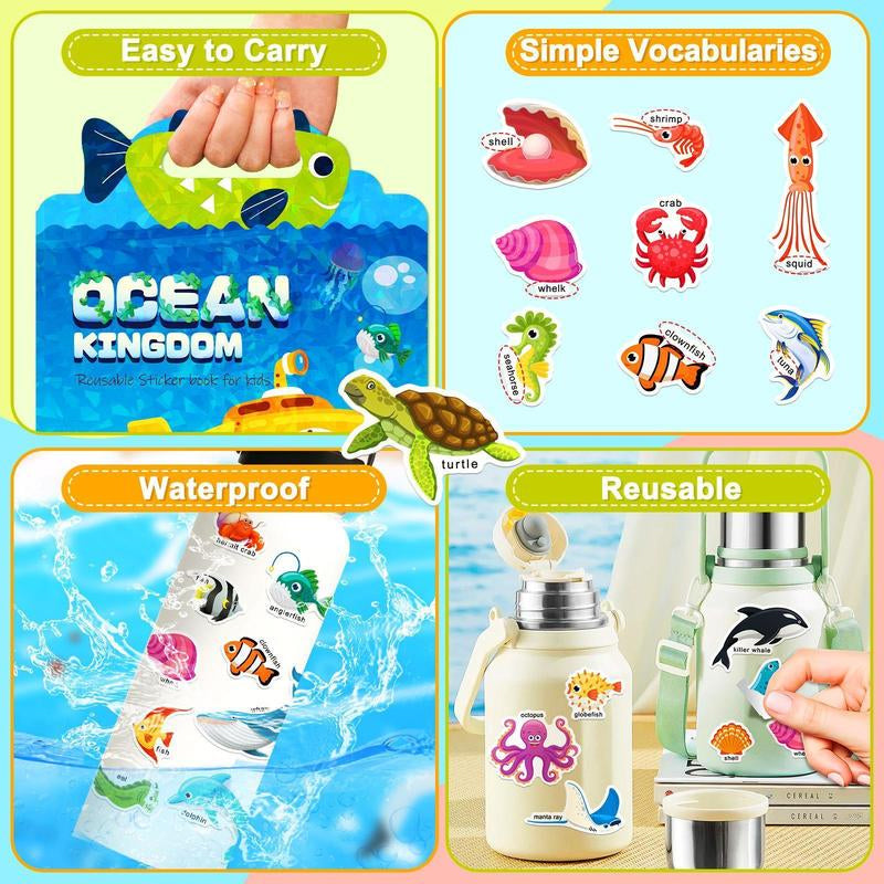 Toddler Waterproof Dinosaur Sticker Book