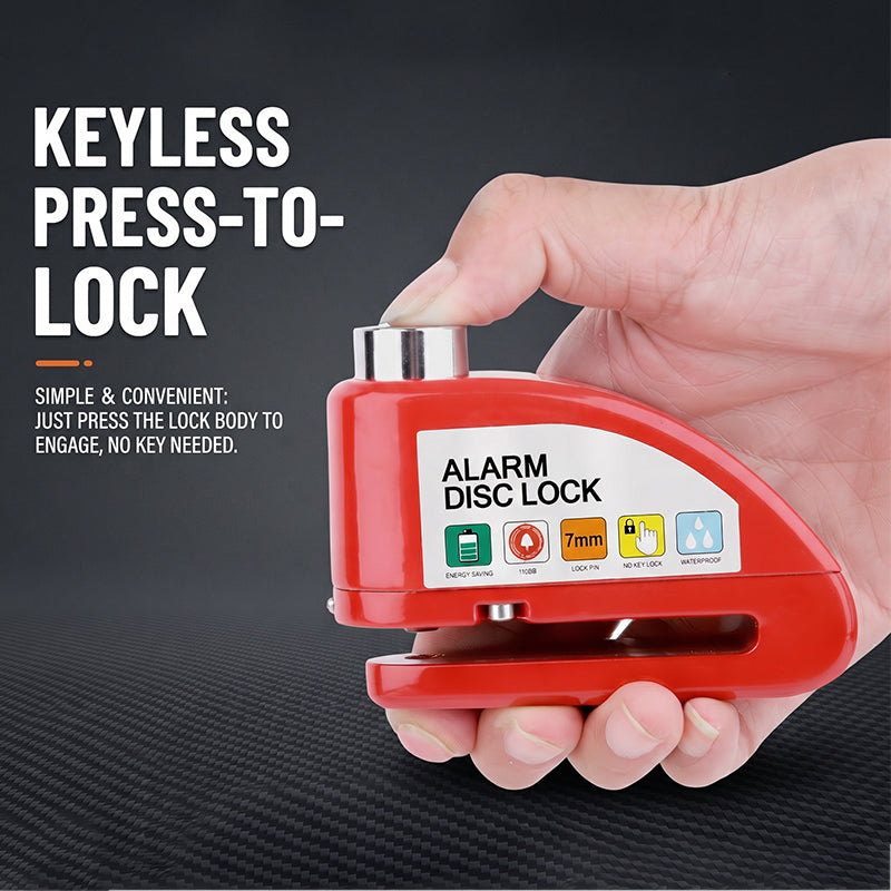 Disc brake lock with fingerprint recognition