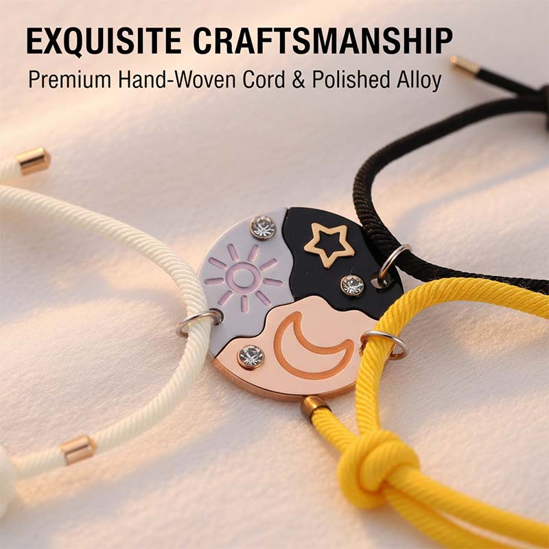 Sun Moon Star Magnetic Bracelet Set