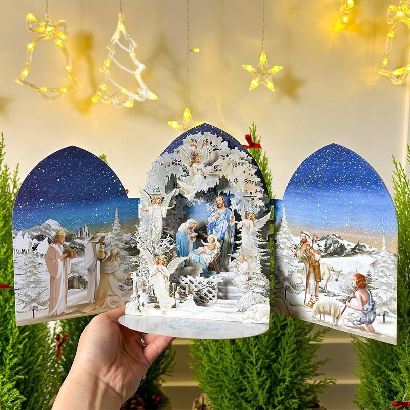 Christmas birth scene greeting card