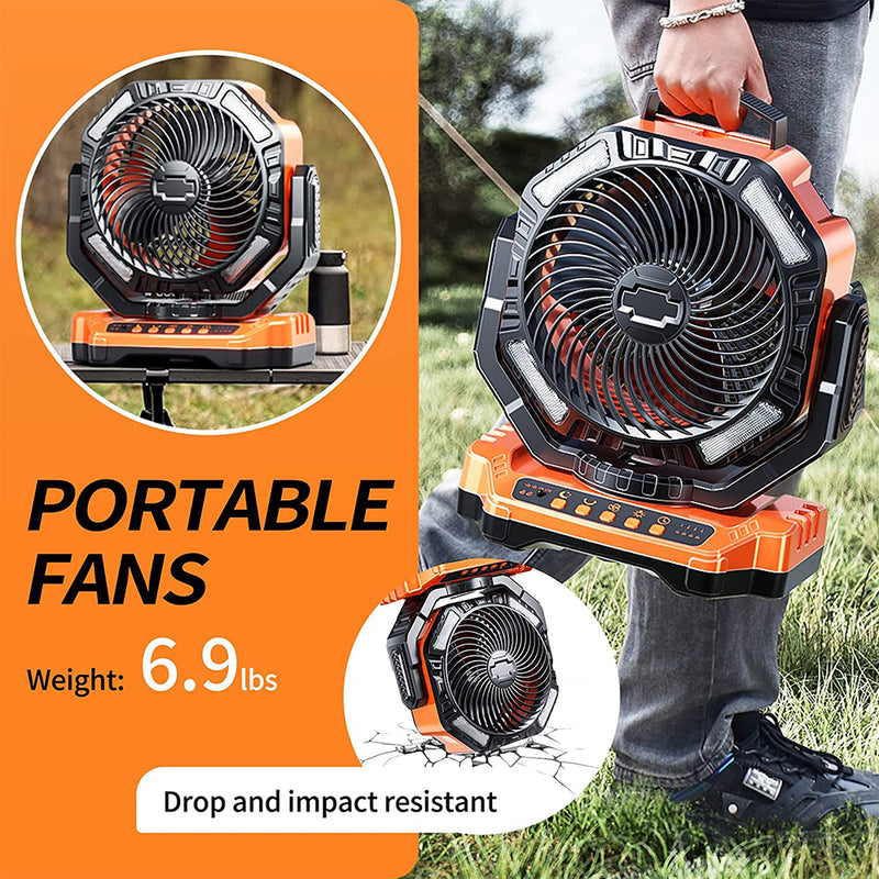 Camping LED Fan with Light