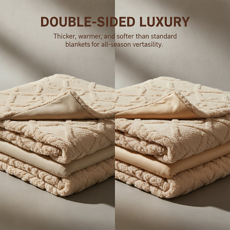 Luxury Double-Sided Coral Fleece Blanket