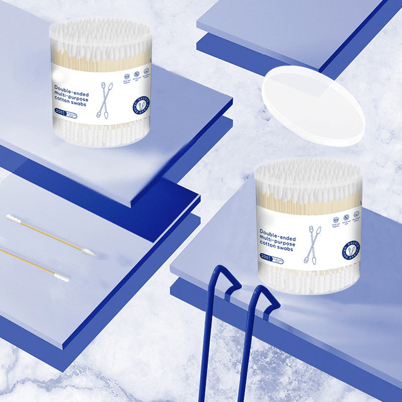 Double-ended cotton swabs