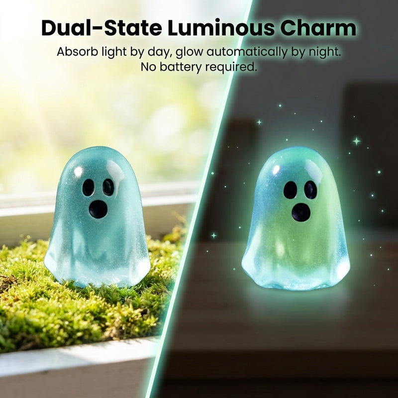 Glow In Dark Cute Ghost Resin Bead Set