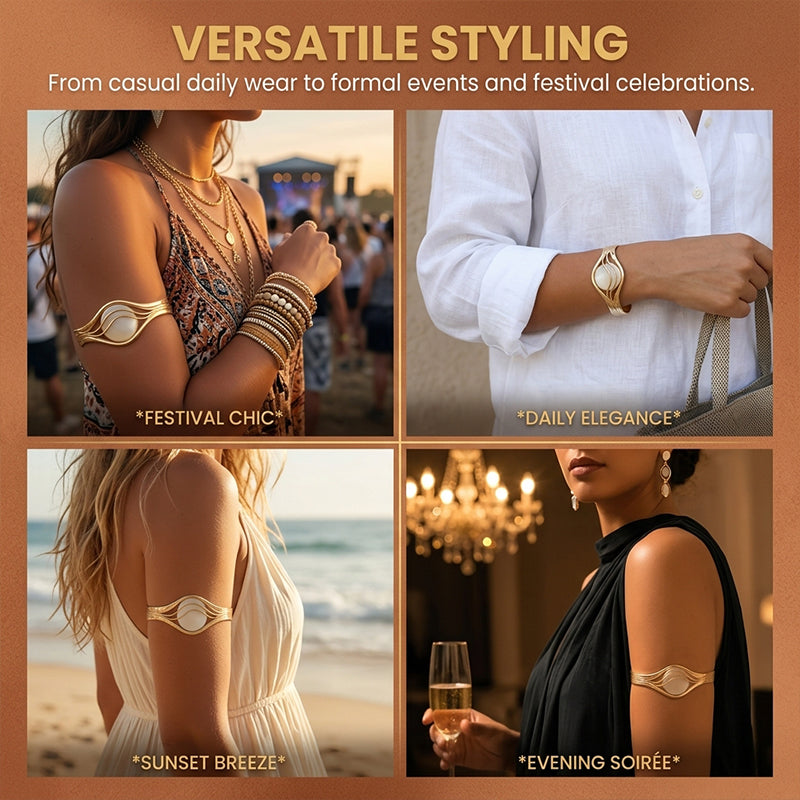 Golden Hollow Elegance Armband